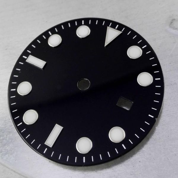 

repair tools & kits 28.5mm black sterile watch dial luminous date window fit eta 2836 miyota 8215 movement