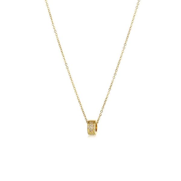 

pendant necklaces jewelry luxury small titanium steel gold neck bone simple female torque bridal wedding necklace for girls women's cha, Silver