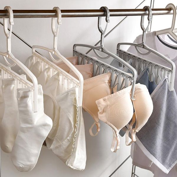 

laundry bags space-saving 4pcs magical socks hangers clothes storage racks, drying windproof racks home decor