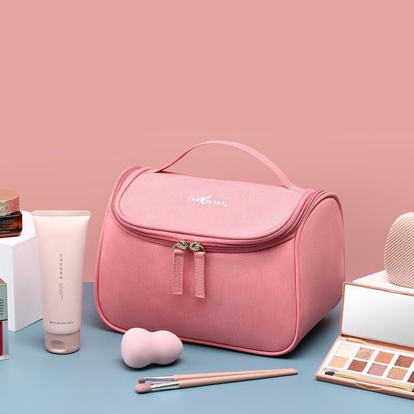 

luxury fashion pu makeup bag women cosmetics large-capacity travel cosmetic make up box toiletry organizer neceser mujer bags & cases