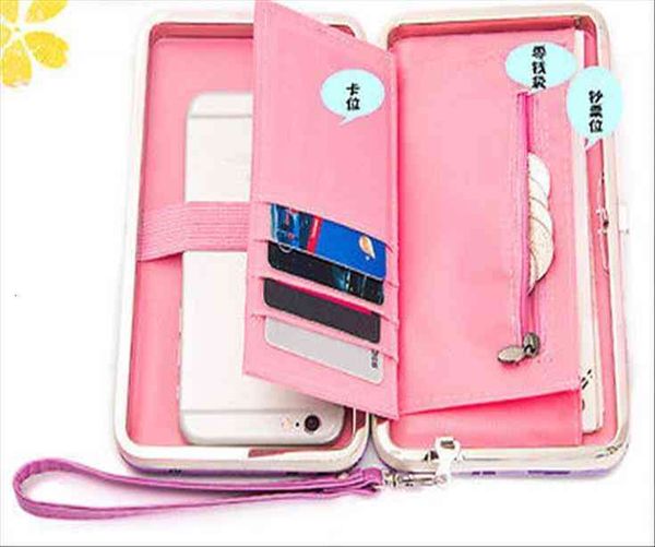 

women bowknot wallet long purse phone card holder clutch large capacity pocket female solid pu wallets, Red;black