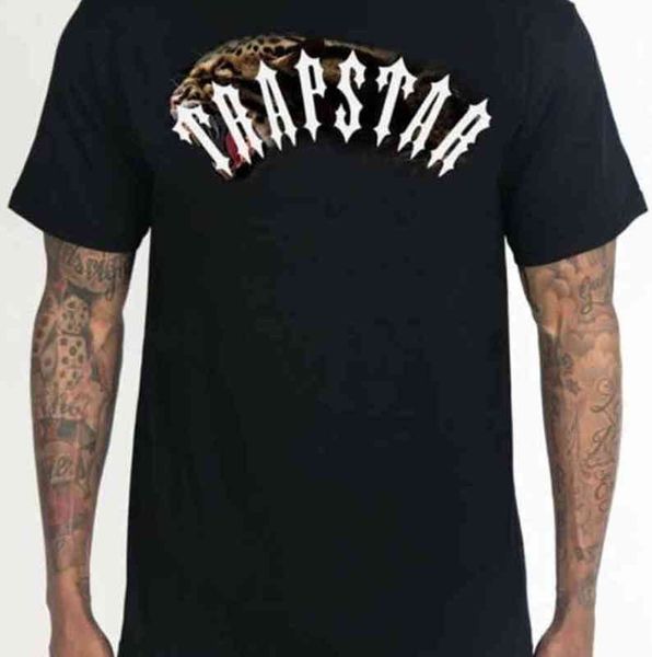 

trapstar london beas mode leopard shor sleeve shir black size s m  bnw male brand teeshir men summer coon, White;black