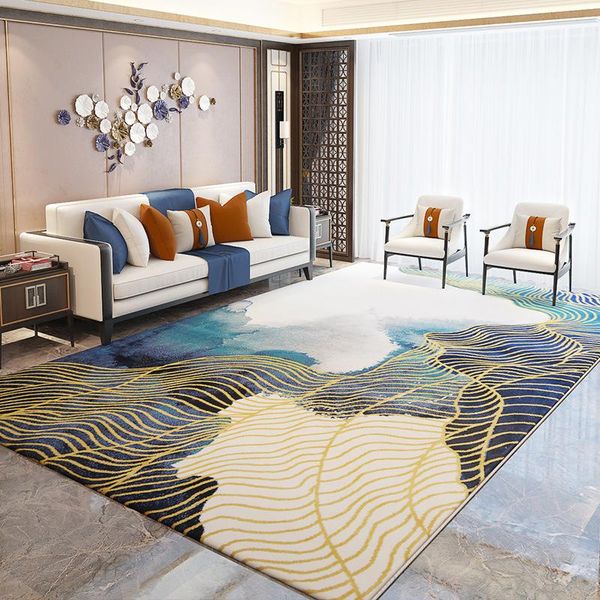 

carpets light luxury gold line carpet living room home polypropylene rugs for bedroom sofa thick nordic abstract bedside rug mat floor