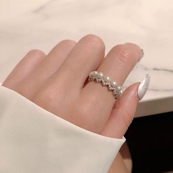 

design jewelry lightning pearl ring of, Silver