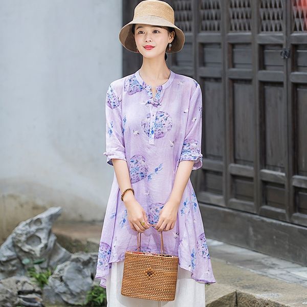 

chinese style clothing women clothes 2021 cheongsam chinese traditional shirt blouse cotton hanfu ladies chinese 12045, Red