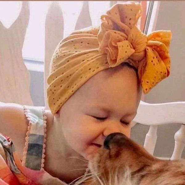

beanies 2021 big bows baby bonnet cap candy color summer mesh born girl boy hat breathable infant toddler turban