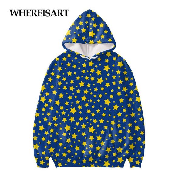 

women's hoodies & sweatshirts whereisart star print 2021 brand sportswear women all-match leisure oversize pullovers stylishÂ sweatshirt, Black