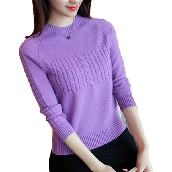 

women's sweaters women pullover sweater 2021 autumn winter korean solid o-neck basic knitted short female fashion wild knitwear, White;black