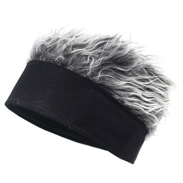 

berets men women running beanie wig hat outdoor halloween all season short hair brimless cosplay hip hop breathable indoor lightweight, Blue;gray