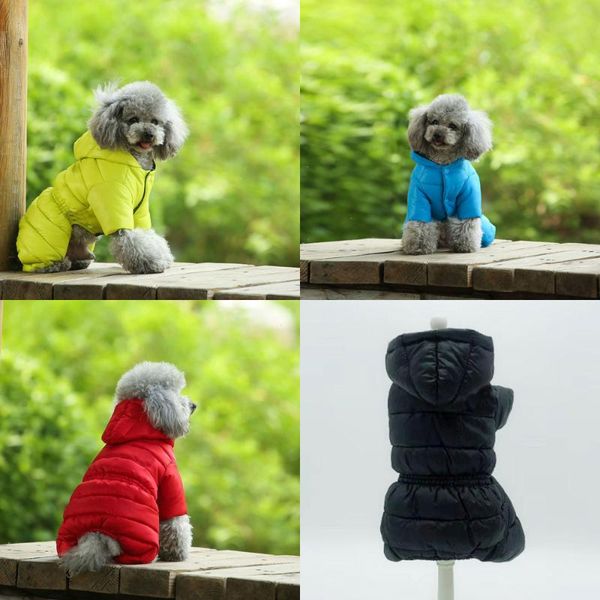 

dog apparel warm winter down jacket pet dogs costume puppy light-weight four legs hoodie coat clothes for teddy bear big combinaison ski