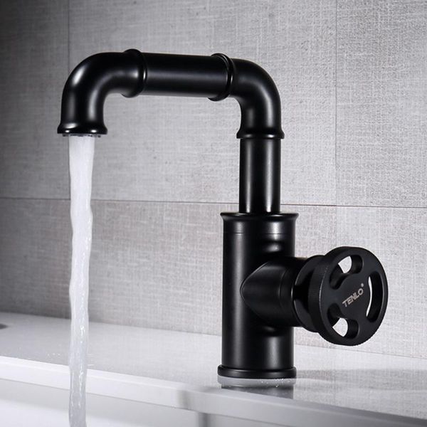 

factory direct sales simple industrial air-cooled copper basin faucet can rotate under the bathroom sink faucets