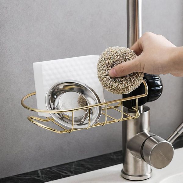 

hanging baskets sink storage rack holder faucet clip sponge dishcloth towel drain shelf bathroom kitchen organizer racks