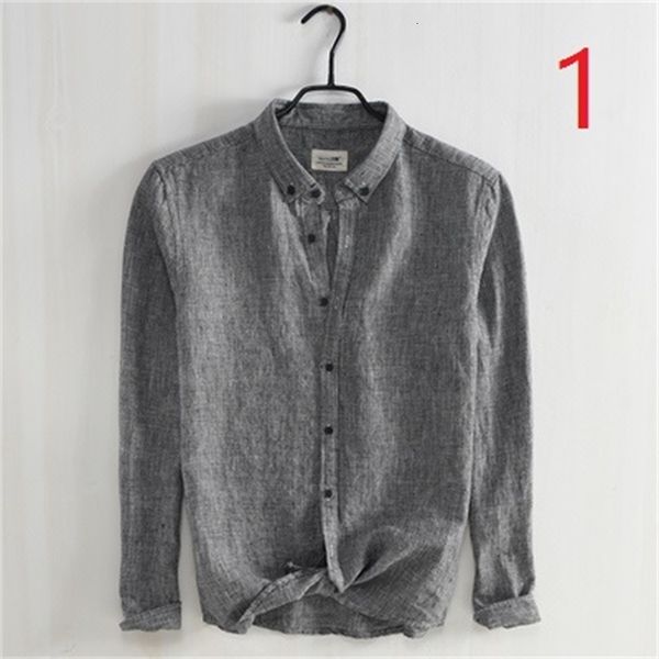 

t shirts houndstooth linen long-sleeved men's japanese retro slim plaid youth breathable cotton shirt men, White;black