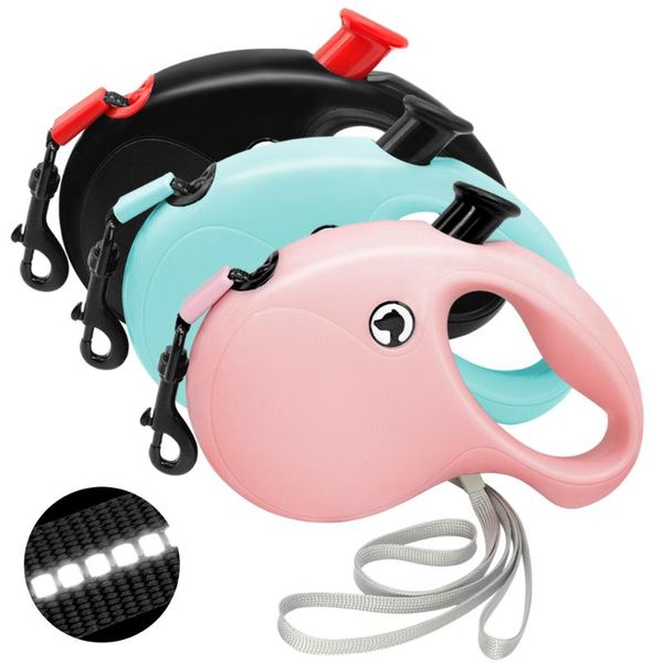 

dog collars & leashes 5m automatic retractable leash extending pet puppy traction rope walking lead belt for small medium dogs cats supplies