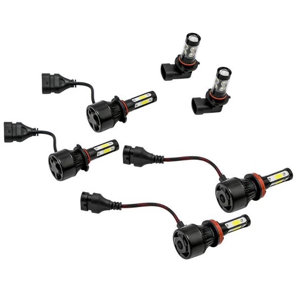 

car headlights 6000k led headlight hi/lo + fog light bulbs combo 6x for f-150 2021
