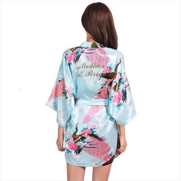 

mother of the bride silk womens sleepwears robe with gold letter short satin wedding kimono sleepwear get ready robes, Black;red