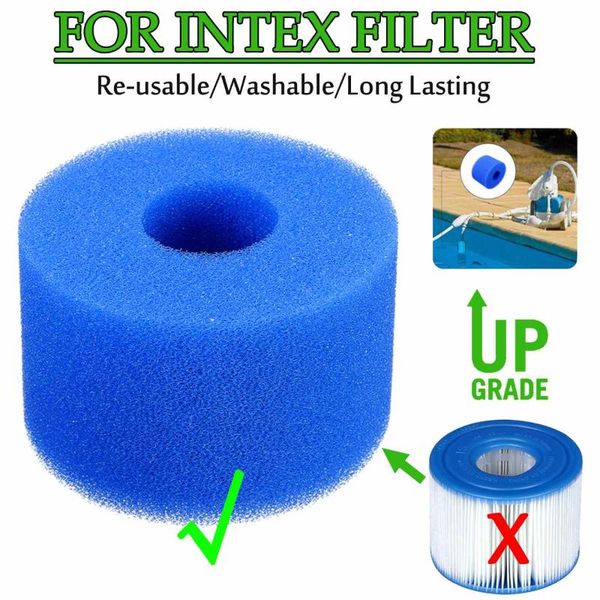 

pool & accessories swimming foam filter sponge intex s1 type a reusable washable biofoam cleaner sponges accessorie