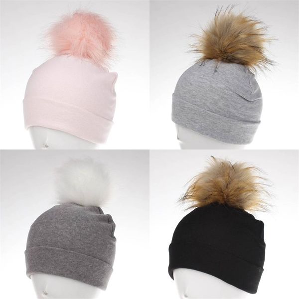 

autumn winter kids girls solid velvet hat with pompon baby beanie pompom cap children's accessories 28 y2, Yellow