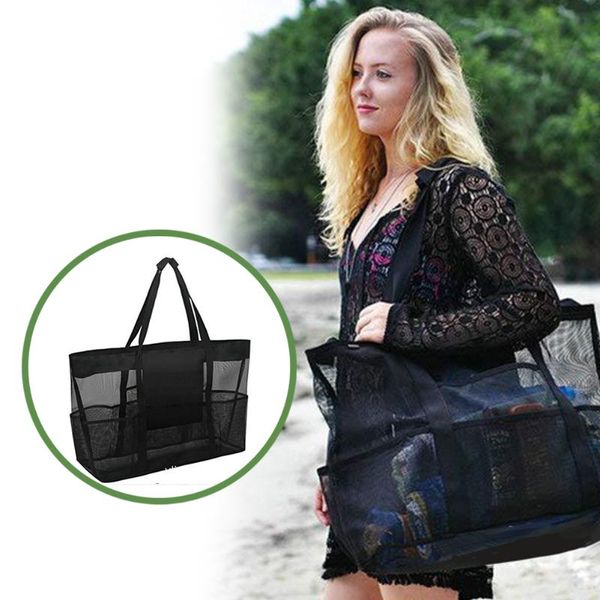 

storage bags portable shopping bag pvc net beach large capacity multifunctional toy
