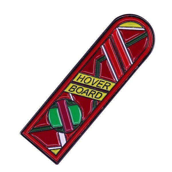 

pins, brooches back to the future hover board enamel pin 80s classic brooch, Gray