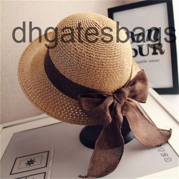 

brand cap carves new ribbon curled straw hat in spring summer women's leisure sunscreen versatile fashion fisherman's ldip, Blue;gray