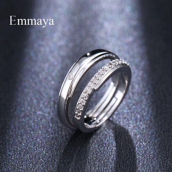 

cluster rings emmaya special design for girls combination-shape and divided cubic zircon promise ring engagement wedding punk style, Golden;silver