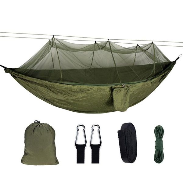 

outdoor pads portable camping hammock double 210t nylon mosquito-proof aerial breathable anti-mosquito durable swing