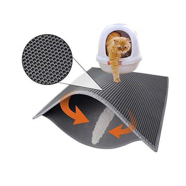 

cat beds & furniture litter mat double layer waterproof bed pad trapping box for cats house clean cushion pads pets supplies