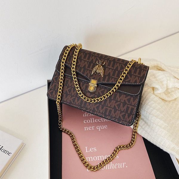 

daily bag fashion bee square pouch baby girl 2021 summer new high-grade versatile ins chain shopping daypack