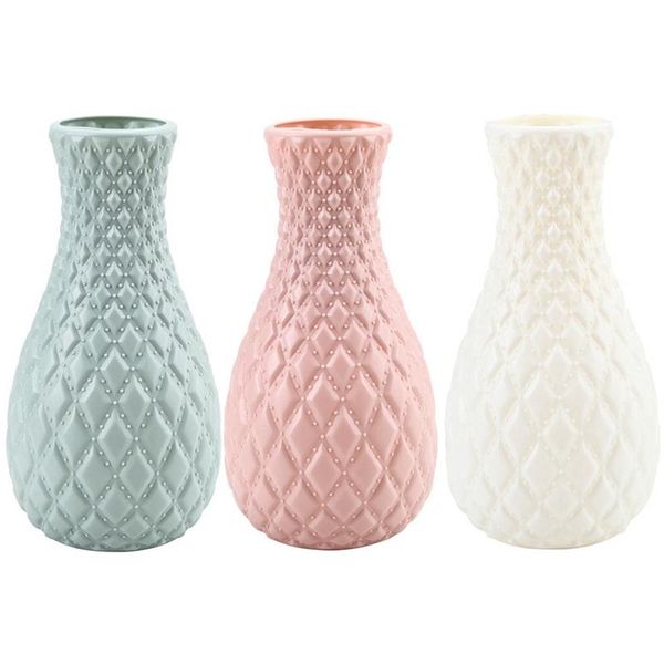 

plastic flower vase decoration home white vases imitation ceramic pot nordic style basket