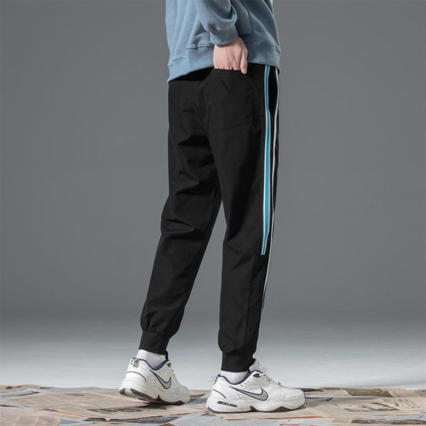 

men clothing mens pants tracksuit streetwear joggers casual men's, Black
