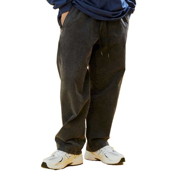 

pants trendy casual men women fashioon loose baggy street style retro trousers elastic waist hiphop harem pants, Black