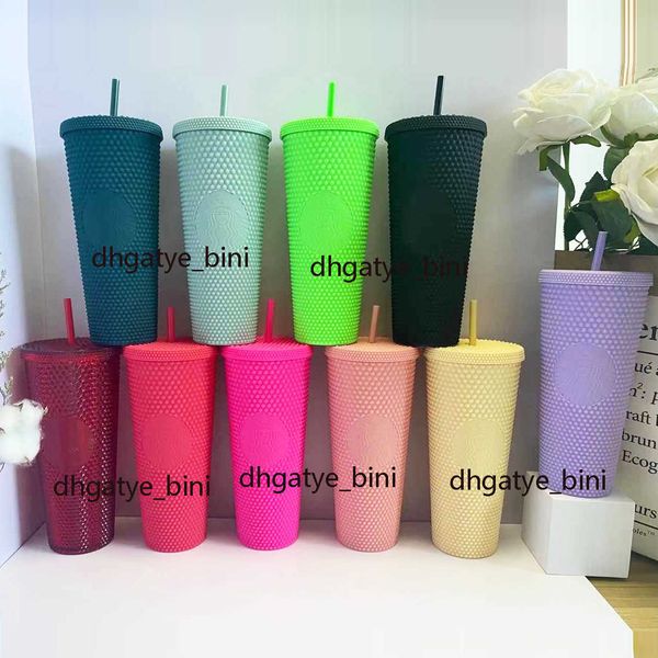 

24oz personalized starbucks iridescent bling rainbow unicorn studded cold cup tumbler coffee mug with strawu616