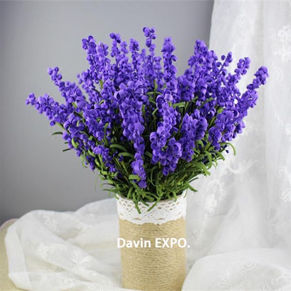 

yoshiko 5pcs 9 heads artificial flowers romantic lavender simulation silk flower wedding party home diy decoration fake decorative & wreaths
