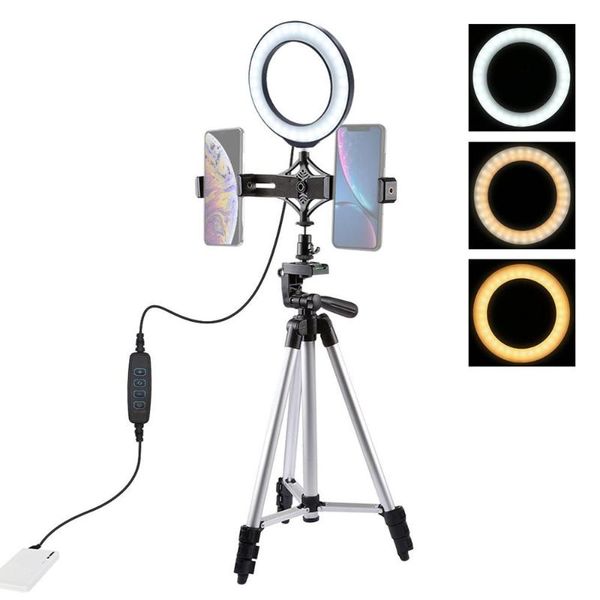 

1.27/1.07/0.66/0.55m tripod stand ring light 4.7 inch with cell phone holder usb 3 modes led 50dec17 mounts & holders