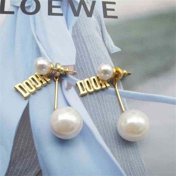 

85% off factory clearance new large pearl tassel light luxury earrings fashion high sense personalized earrings female home, Golden