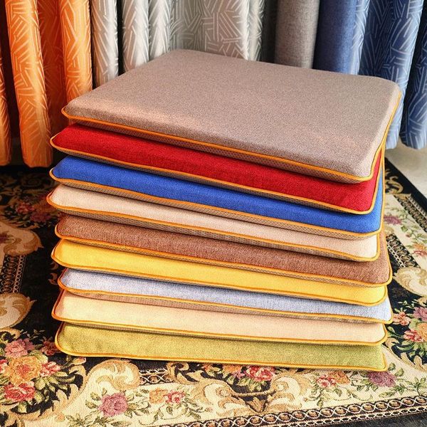

cushion/decorative pillow chinese square cotton tea chair cushion durable simple design rural thin and light cojin silla home decoration ec5
