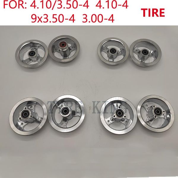 

motorcycle wheels & tires 4 inch wheel hub 4.10/3.50-4 9x3.50-4 3.00-4 aluminum alloy rims for mini electric scooter gas atv