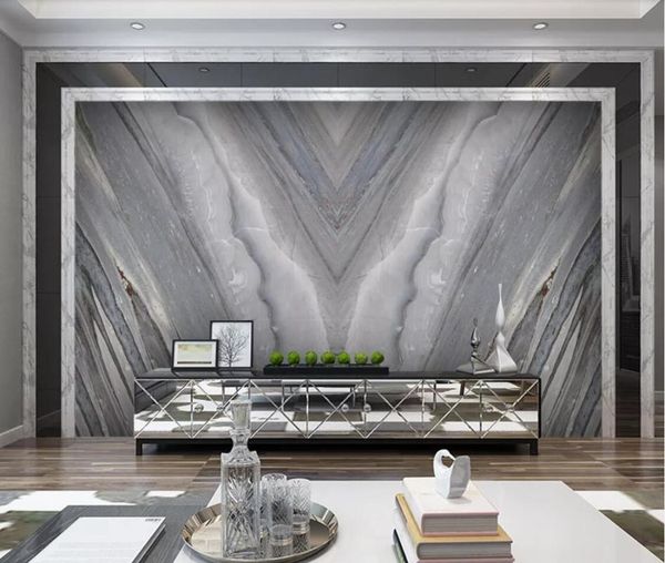 

abstract geometric grey marble wall mural 3d large po wallpaper bedroom home decor novelty paper brick wallpapers