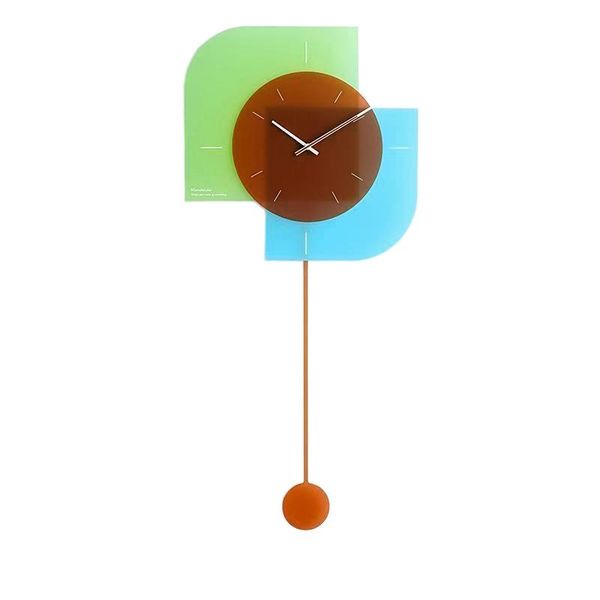 

wall clocks large kitchen clock modern design acrylic watches home decor translucent mute creative art decoration