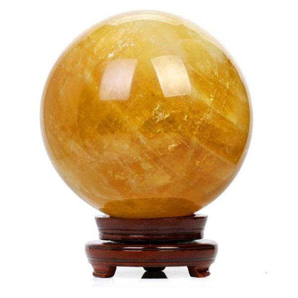 

candle holders yellow crystal ball waterproof ornaments natural stones minerals quartz crystals figurines
