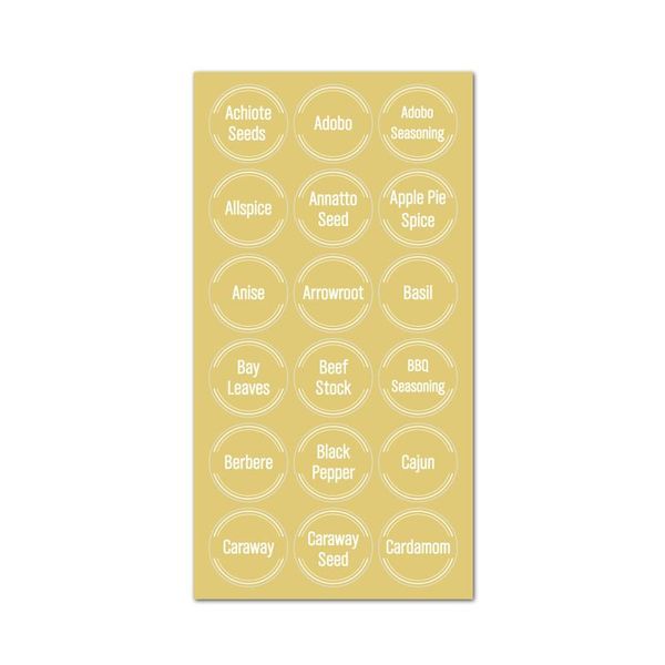 

gift wrap 8pcs white spice label pantry for kitchen home durable round pi669