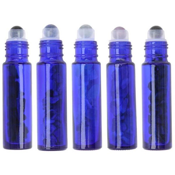 

storage bottles & jars makeup refillable perfume bottle professional blue essential oil roller simple portable glass roll on 10ml