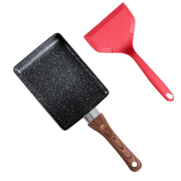 

pans square non-stick fried eggs stainless steel pan maker breakfast pot mini cook