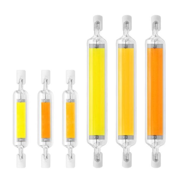 

bulbs mini r7s led light 78mm 5w 118mm 10w glass body cob j78 j118 tube lamp 110v 240v