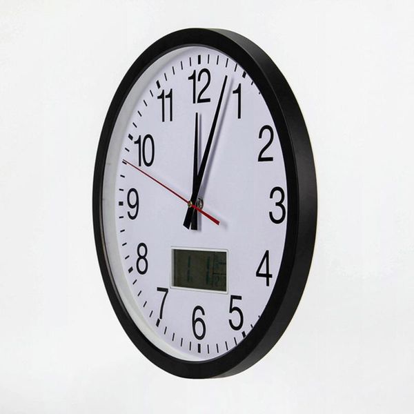 

inches hanging clock simple sitting room wall lcd display temperature humidity meter wa clocks