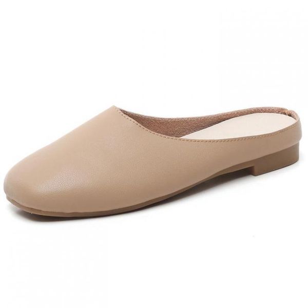 

yourseason ladies outside slippers shoes 2021 summer concise vintage casual women genuine leather slides sandals, Black