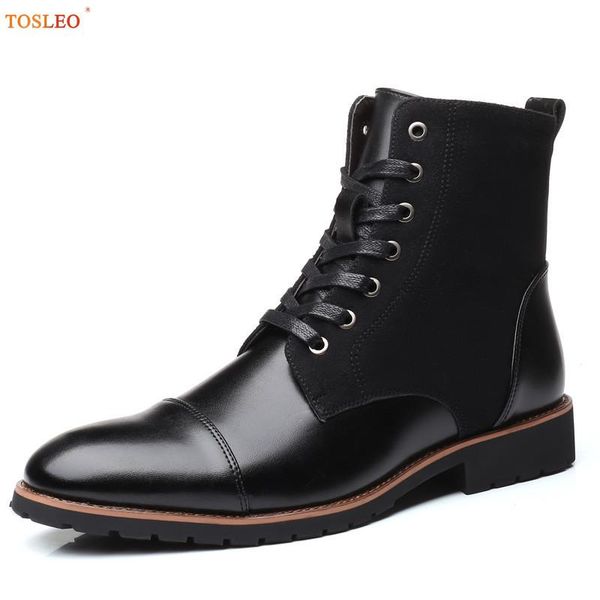 

boots ankle for men black autumn leather