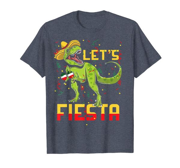 

t rex cinco de mayo shirt lets fiesta tyrannosaurus dinosaur, White;black