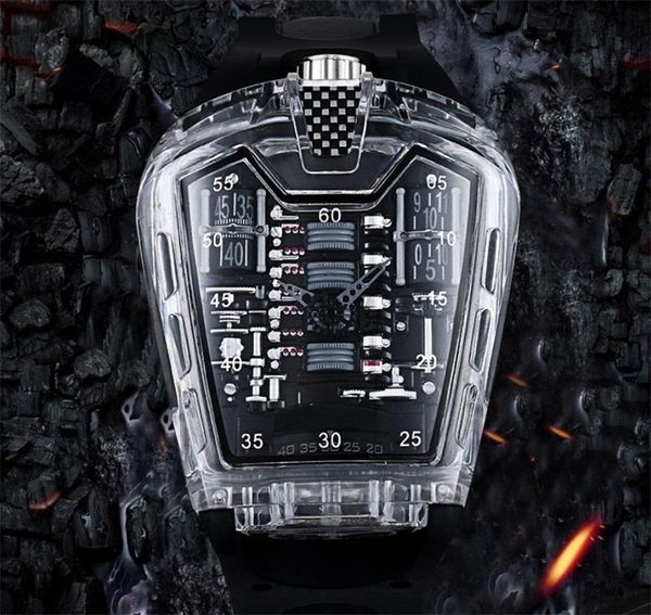 

wristwatches 2021 personality fashion trend men's quartz watch business cool silicone strap sports kimsdun clock relogio, Slivery;brown